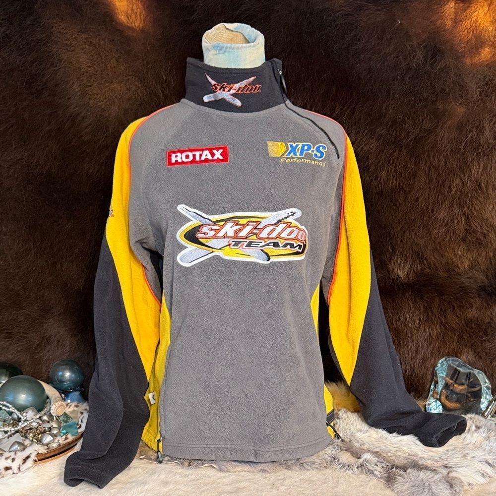 Ski-Doo Team Gray and Yellow Sweatshirt S (3375)